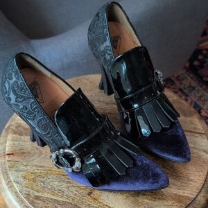 John Fluevog Celestial Communication Cassiopeia kiltie loafer pumps